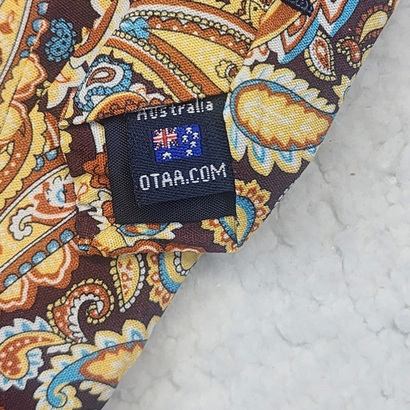 The Brothers @ Otaa Handmade Brown and Yellow Paisley Tie - Picture 4 of 9